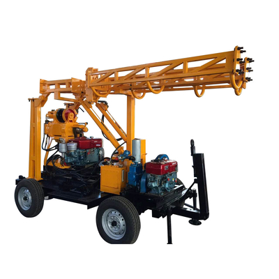 XY-1/XY-1A/GL200/GL250/GL300 Dört Tekerlekli Römork su kuyusu Sondaj Rig