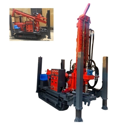 Madencilik Kuyu Buhranı Derinliği 100 ila 800m Crawler Pnömatik Döner Su Kuyu Buhranı Rig