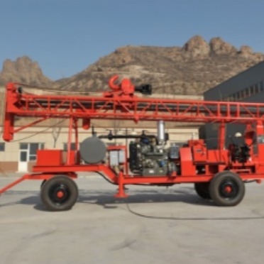 300m Metre İçin Monte Edilmiş Taşınabilir Sondaj Sondaj Makinesi Römorku