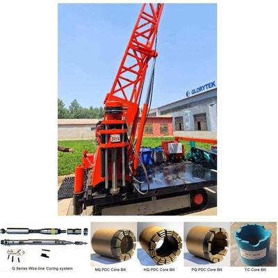 Yumuşak ve Sert Oluşum Numune Alma İçin Küçük Paletli Römork Skid Monteli Çekirdek Matkap Rig