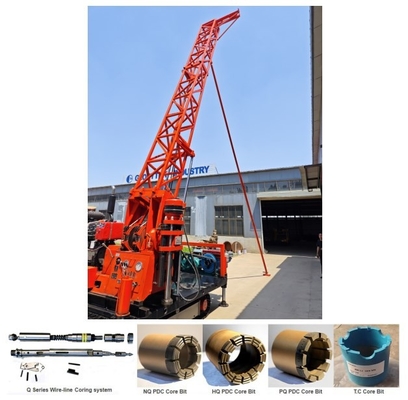 Yumuşak ve Sert Oluşum Numune Alma İçin Küçük Paletli Römork Skid Monteli Çekirdek Matkap Rig