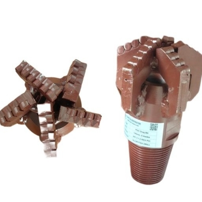 Özel Boyut Pdc Drill Bit Step Tip 5 Kanatlı Yumuşak Kaya Boru