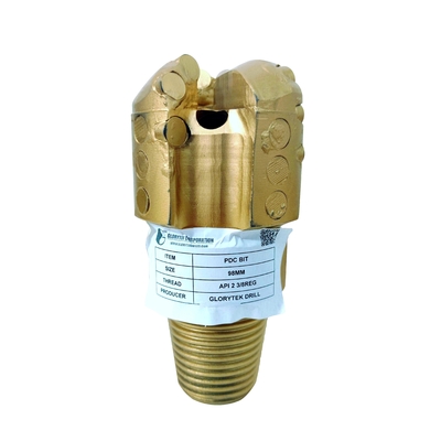 Mineral Exploration 4 bıçaklı petrol matkapı 98mm PDC matkap parçaları