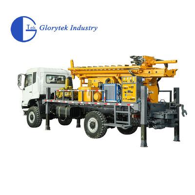 Full Hydraulic Water Well Truck Drilling Rig, 500m Depth, 105-350mm Range