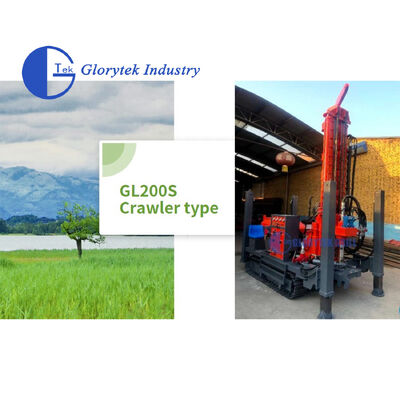 Tam hidrolik 200 metre derinliğe sahip cıvılcım şasili sondaj makineleri / sondaj cihazları