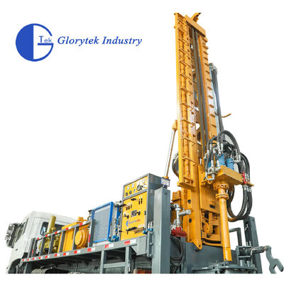 Tam Hidrolik Kamyon Montajlı Tür Bor Çukur Su Kuyu Kuyu Kuyu / Kuyu Rig, 500m Derinlik, 105-350mm Delik çapı